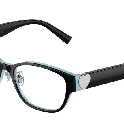 Tiffany TF2243D Pillow Eyeglasses  8055-Black On Tiffany Blue 51-140-16 - Color Map Black