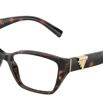 Tiffany TF2247 Rectangle Eyeglasses  8015-Havana 54-140-16 - Color Map Tortoise