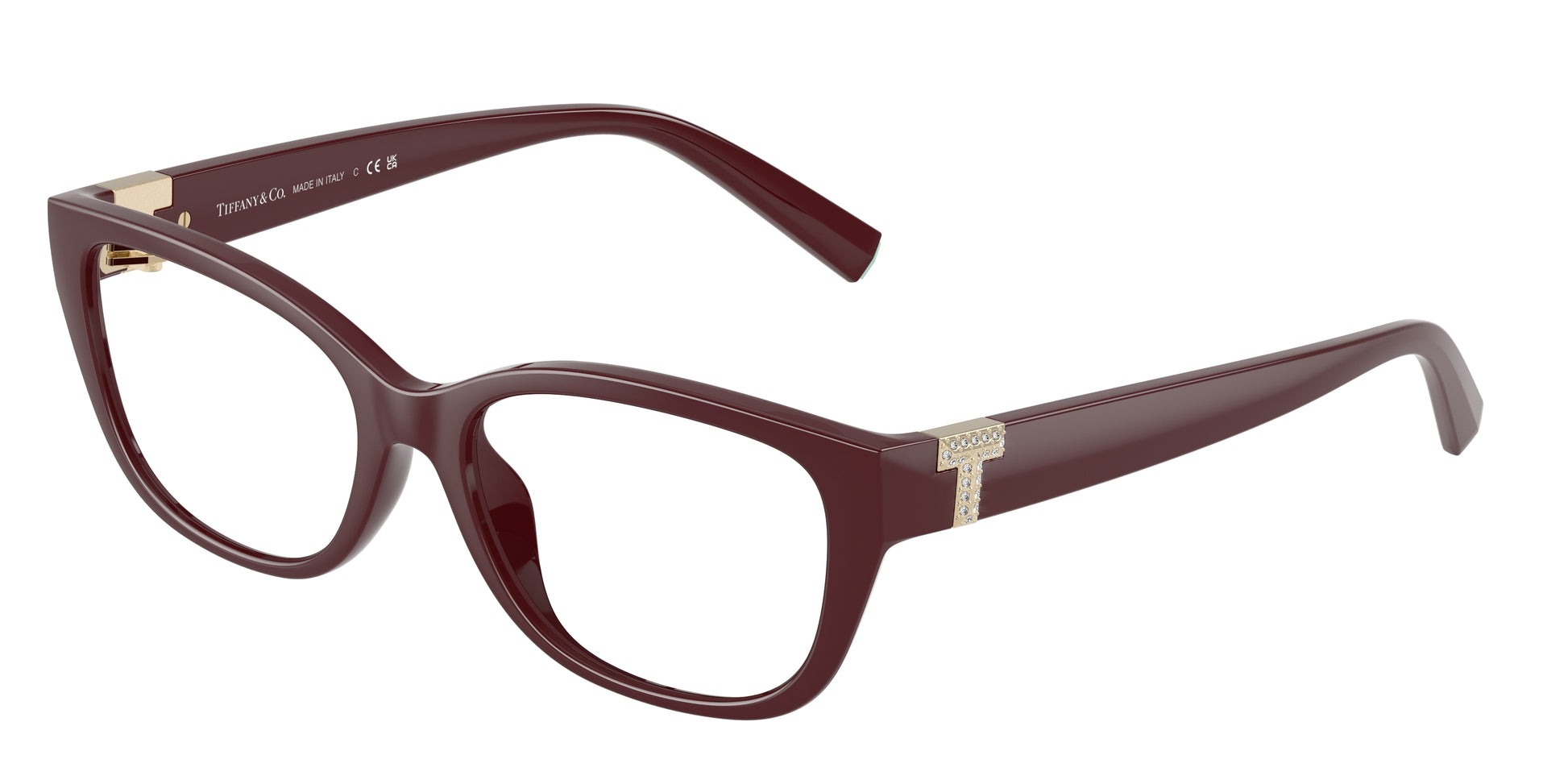 Tiffany TF2254BU Pillow Eyeglasses  8389-Burgundy 54-140-17 - Color Map Violet