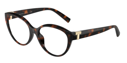 Tiffany TF2255U Cat Eye Eyeglasses  8015-Havana 54-140-17 - Color Map Tortoise