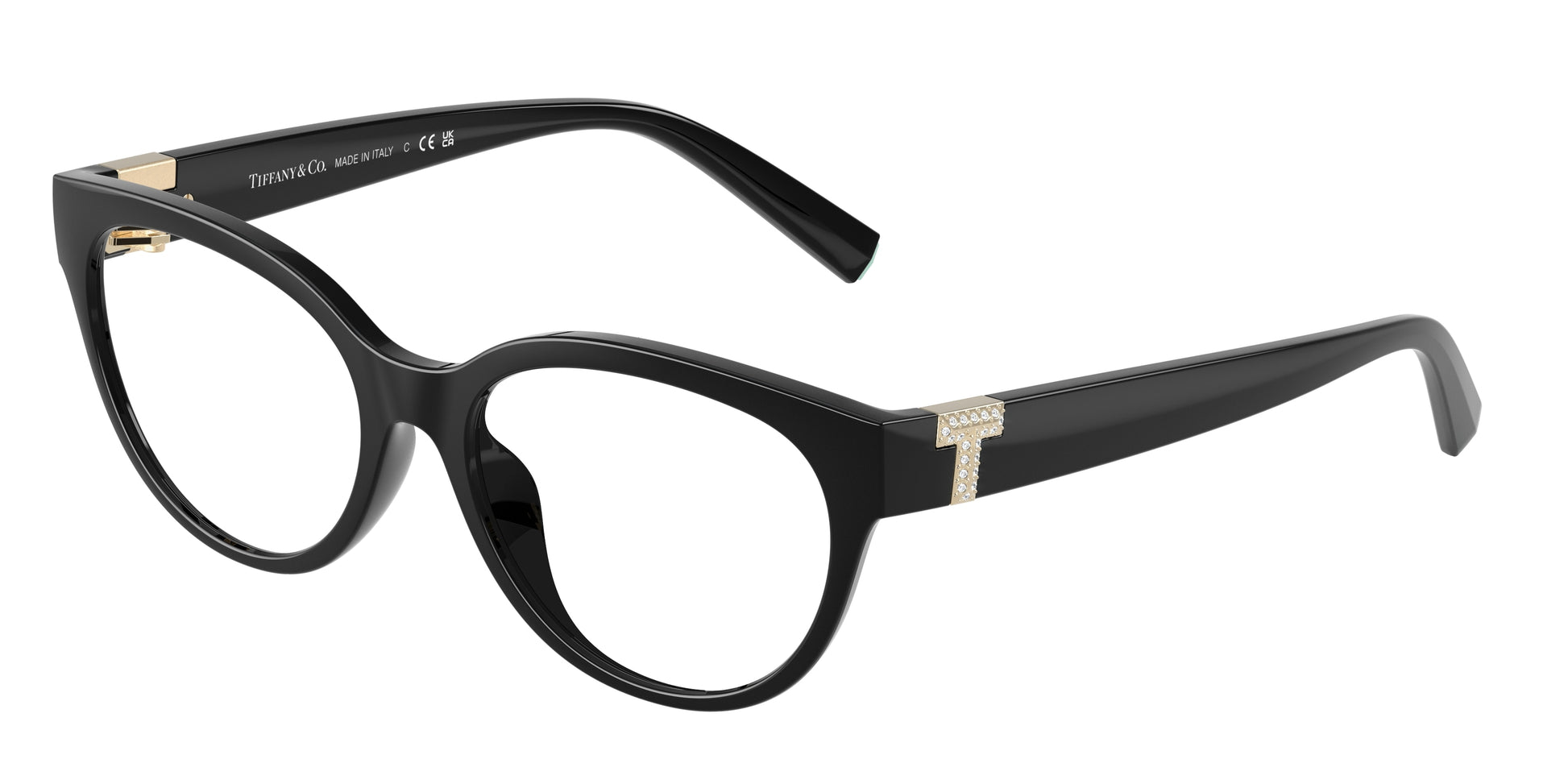 Tiffany TF2258BU Cat Eye Eyeglasses  8001-Black 54-140-17 - Color Map Black