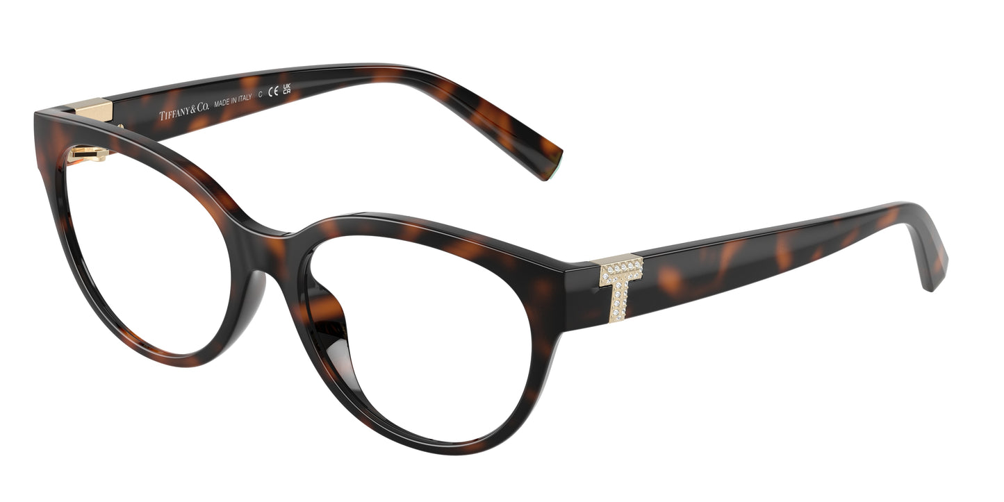 Tiffany TF2258BU Cat Eye Eyeglasses  8015-Havana 54-140-17 - Color Map Tortoise
