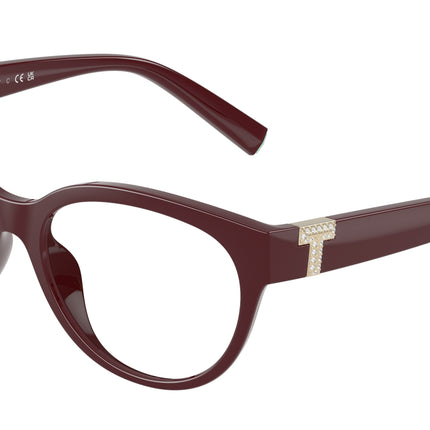 Tiffany TF2258BU Cat Eye Eyeglasses  8389-Burgundy 54-140-17 - Color Map Violet