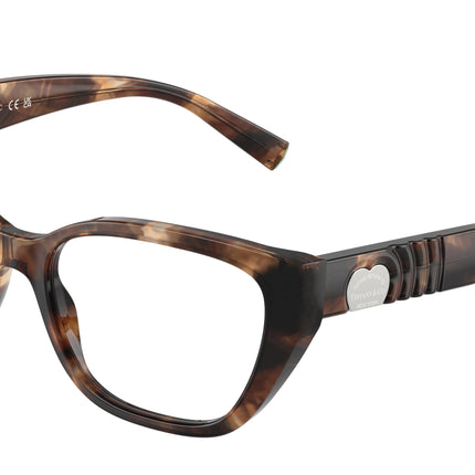 Tiffany TF2259 Cat Eye Eyeglasses  8421-Spotted Brown Havana 54-140-16 - Color Map Brown