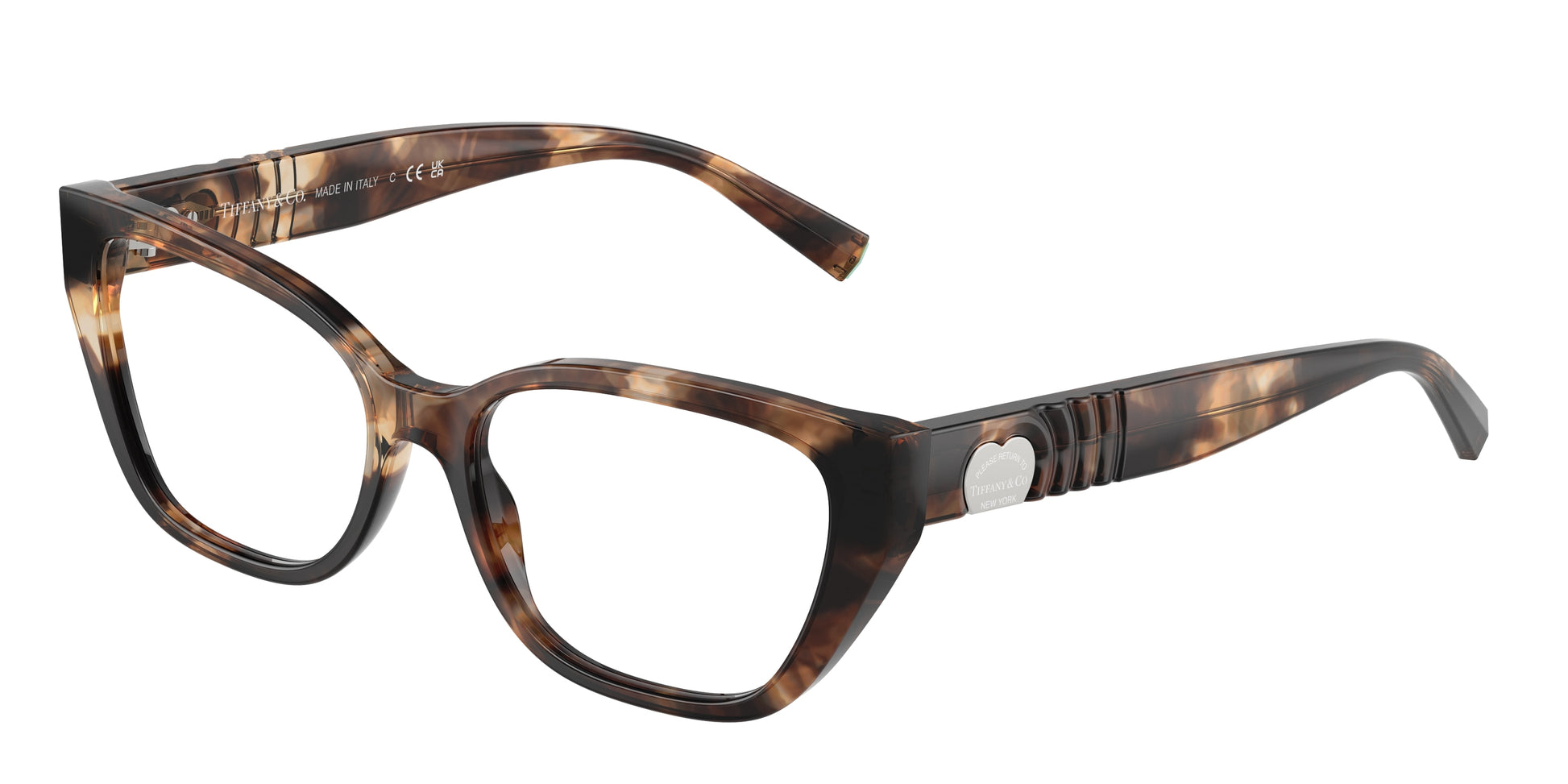 Tiffany TF2259 Cat Eye Eyeglasses  8421-Spotted Brown Havana 54-140-16 - Color Map Brown