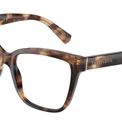 Tiffany TF2260F Cat Eye Eyeglasses  8421-Spotted Brown Havana 53-140-16 - Color Map Brown