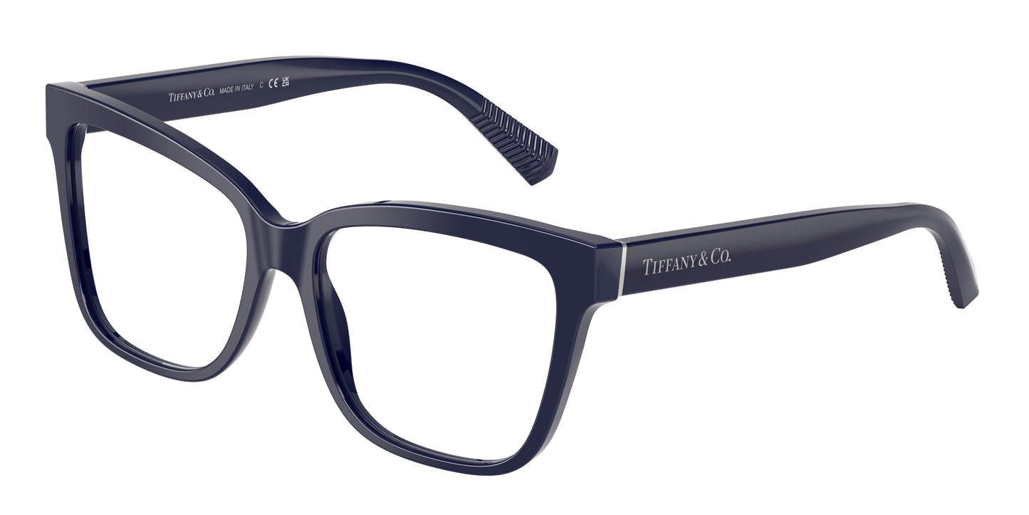 Tiffany TF2260 Cat Eye Eyeglasses  8396-Solid Dark Blue 55-140-16 - Color Map Blue