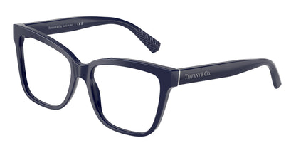 Tiffany TF2260 Cat Eye Eyeglasses  8396-Solid Dark Blue 55-140-16 - Color Map Blue