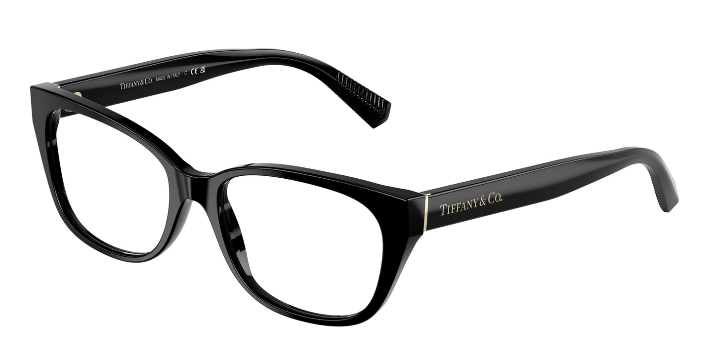 Tiffany TF2261F Pillow Eyeglasses  8001-Black 52-140-17 - Color Map Black