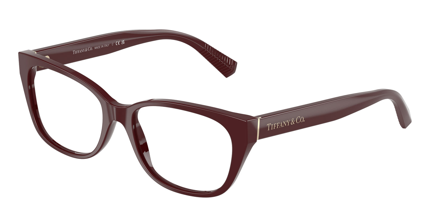 Tiffany TF2261F Pillow Eyeglasses  8389-Burgundy 52-140-17 - Color Map Violet