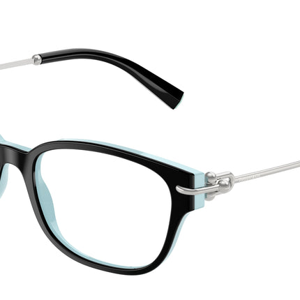 Tiffany TF2262 Pillow Eyeglasses  8055-Black On Tiffany Blue 54-140-17 - Color Map Black