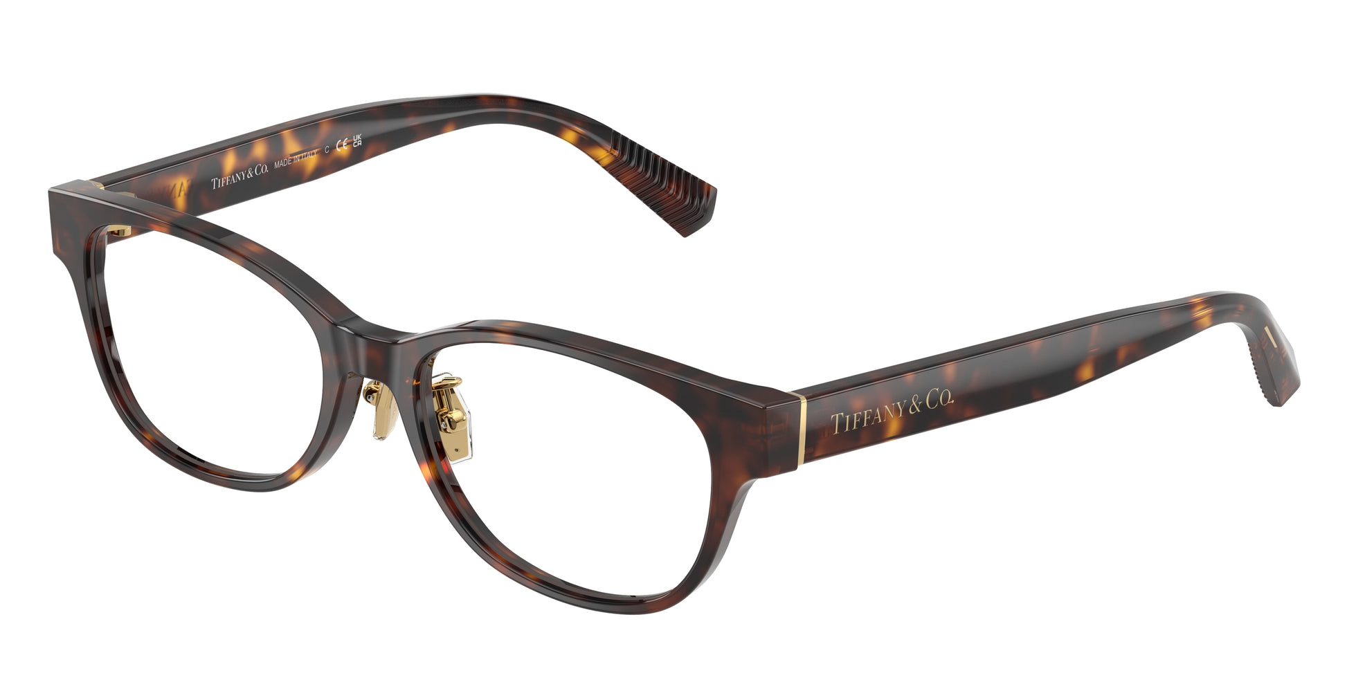Tiffany TF2263D Pillow Eyeglasses  8015-Havana 53-140-17 - Color Map Tortoise