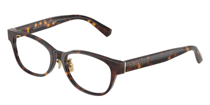 Tiffany TF2263D Pillow Eyeglasses  8015-Havana 53-140-17 - Color Map Tortoise