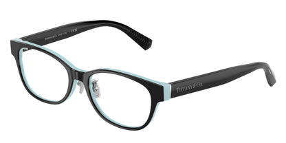 Tiffany TF2263D Pillow Eyeglasses  8055-Black On Tiffany Blue 53-140-17 - Color Map Black