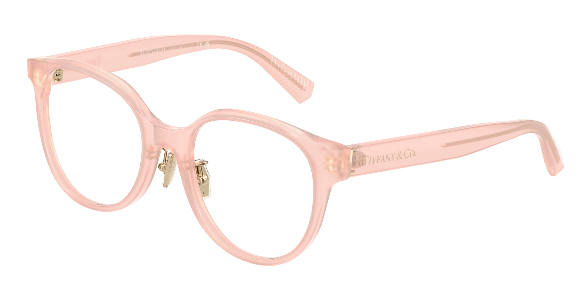 Tiffany TF2264D Round Eyeglasses  8424-Opal Pink 52-140-19 - Color Map Pink