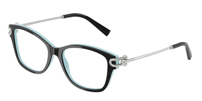 Tiffany TF2266 Butterfly Eyeglasses  8055-Black On Tiffany Blue 53-140-17 - Color Map Black