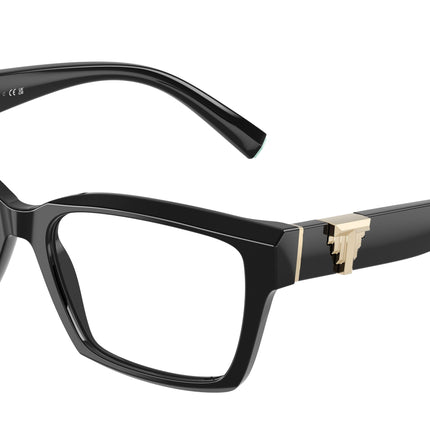 Tiffany TF2267F Square Eyeglasses  8001-Black 52-140-16 - Color Map Black