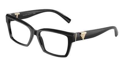 Tiffany TF2267F Square Eyeglasses  8001-Black 52-140-16 - Color Map Black