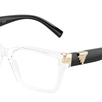 Tiffany TF2267 Square Eyeglasses  8047-Clear 54-140-16 - Color Map Transparent