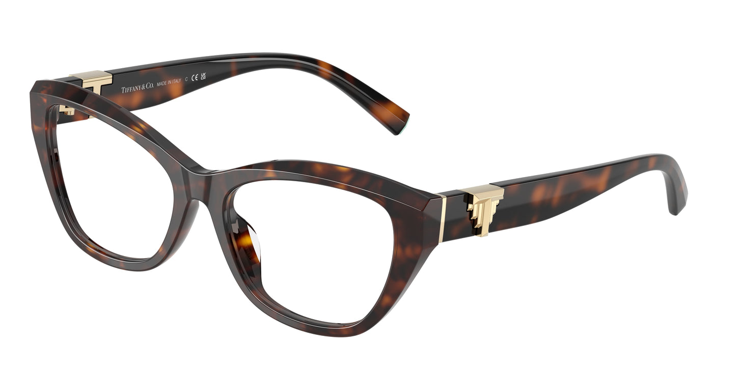 Tiffany TF2268U Cat Eye Eyeglasses  8015-Havana 54-140-17 - Color Map Tortoise