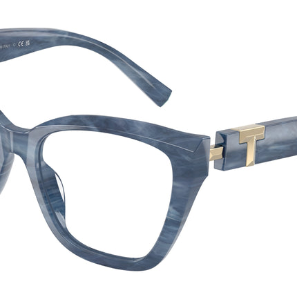 Tiffany TF2271 Cat Eye Eyeglasses  8432-Striped Tanzanite 54-140-17 - Color Map Blue