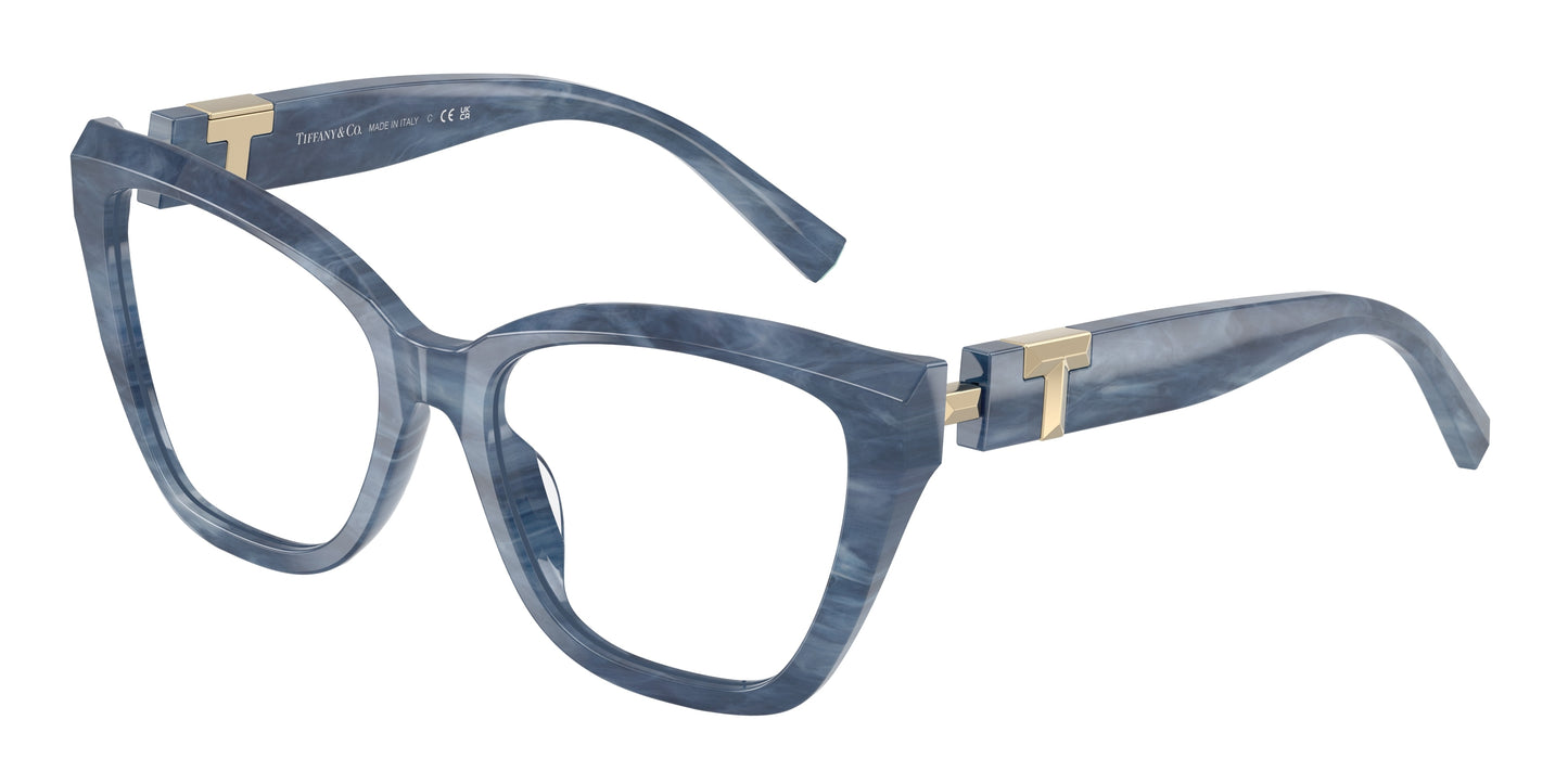 Tiffany TF2271 Cat Eye Eyeglasses  8432-Striped Tanzanite 54-140-17 - Color Map Blue