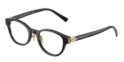 Tiffany TF2273D Round Eyeglasses  8001-Black 48-140-20 - Color Map Black