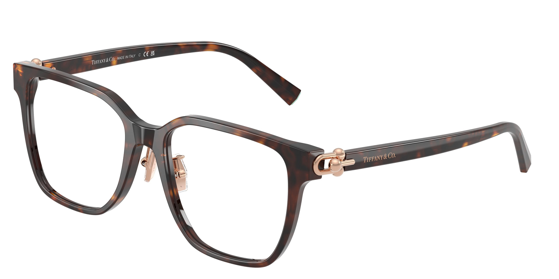 Tiffany TF2274D Square Eyeglasses  8015-Havana 53-140-17 - Color Map Tortoise