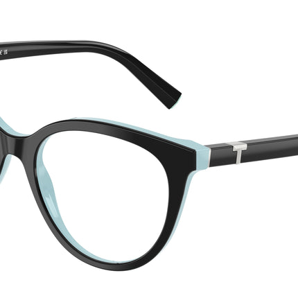 Tiffany TF2277F Cat Eye Eyeglasses  8055-Black On Tiffany Blue 51-140-17 - Color Map Black