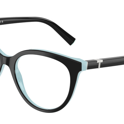 Tiffany TF2277 Cat Eye Eyeglasses  8055-Black On Tiffany Blue 53-140-17 - Color Map Black