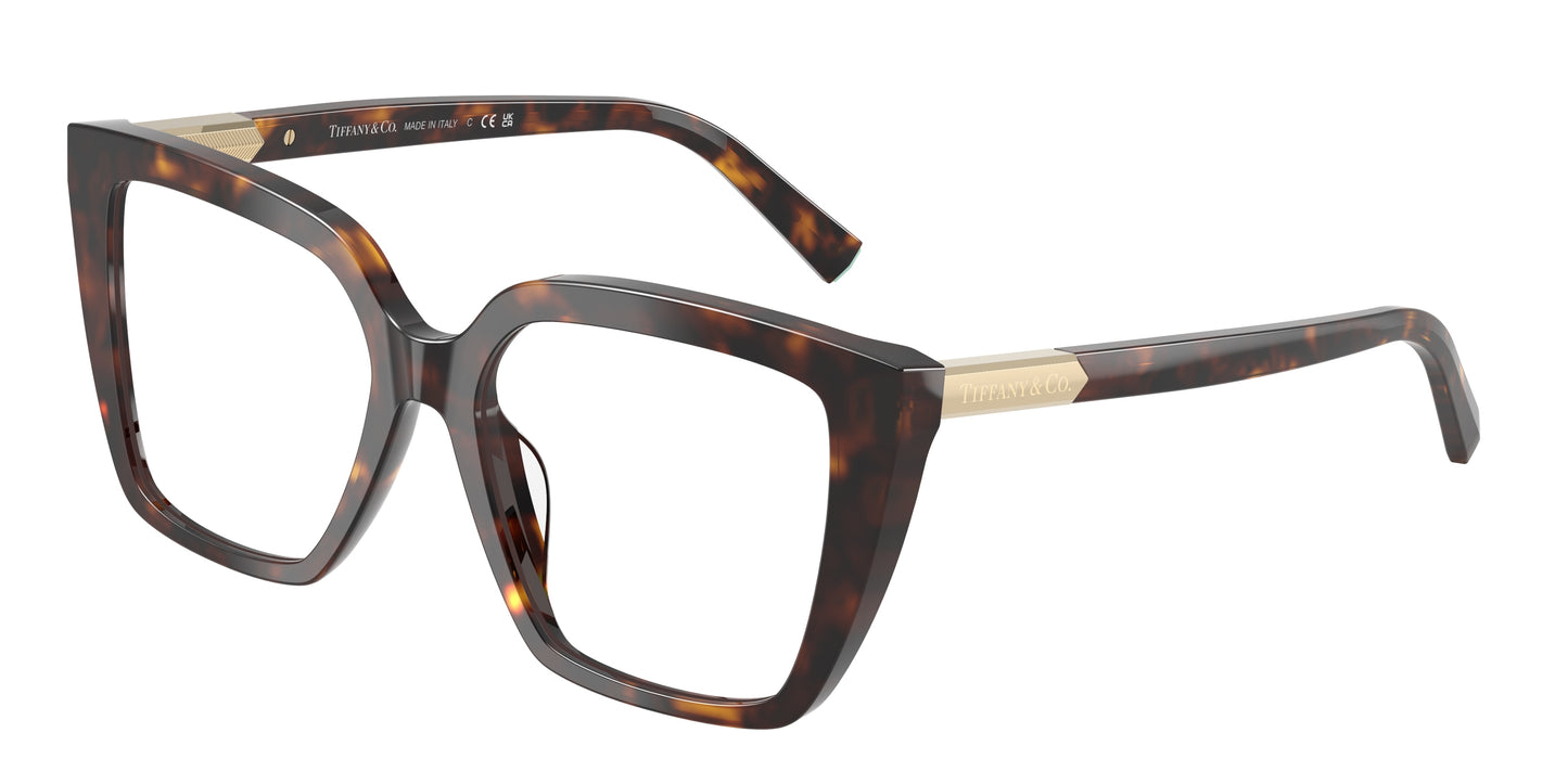 Tiffany TF2278 Square Eyeglasses  8015-Havana 53-140-16 - Color Map Tortoise