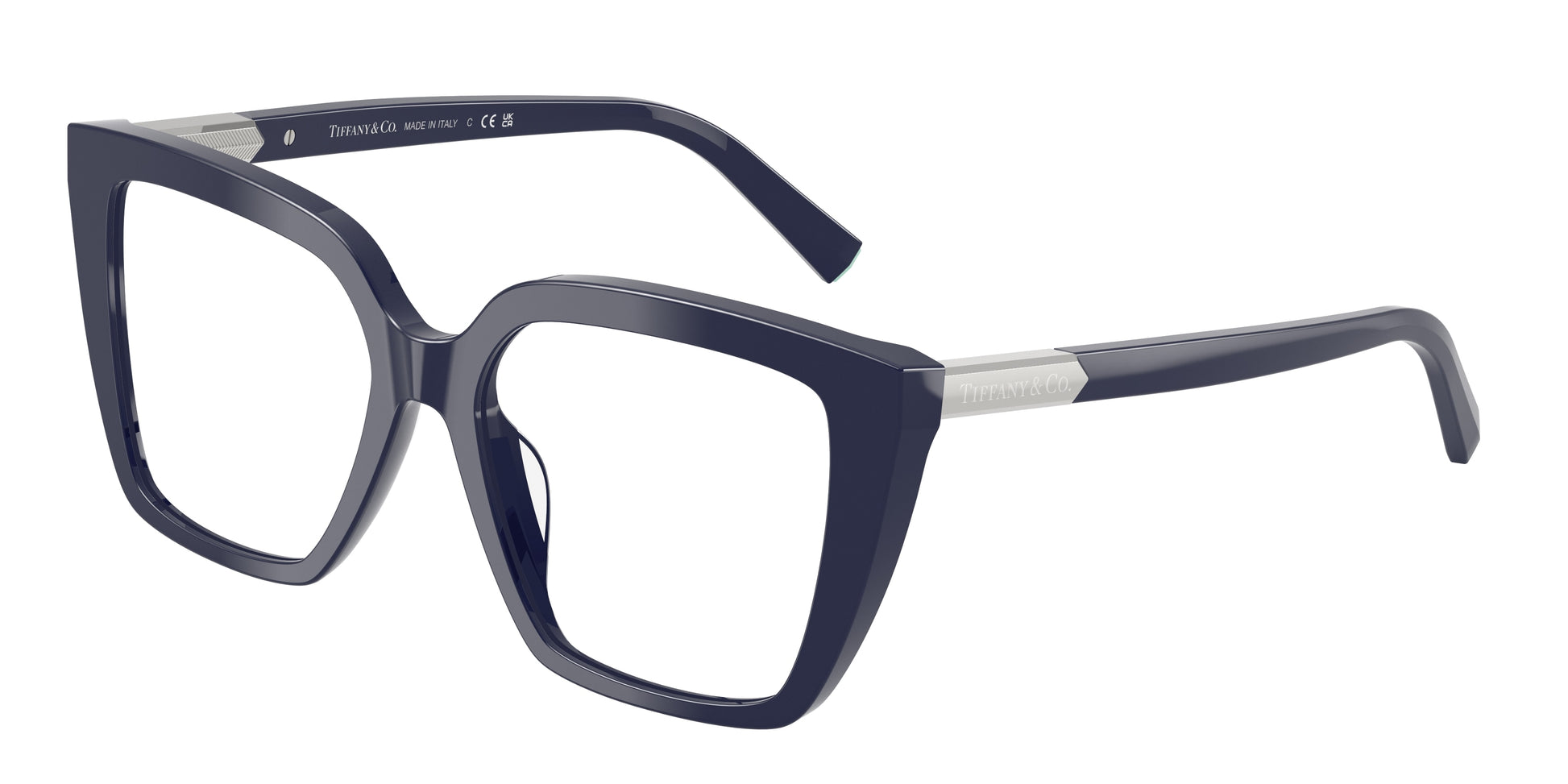 Tiffany TF2278 Square Eyeglasses  8396-Solid Dark Blue 53-140-16 - Color Map Blue