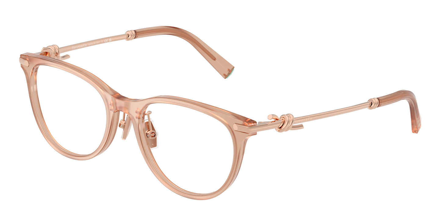 Tiffany TF2279D Round Eyeglasses  8268-Opal Nude 52-145-18 - Color Map Pink