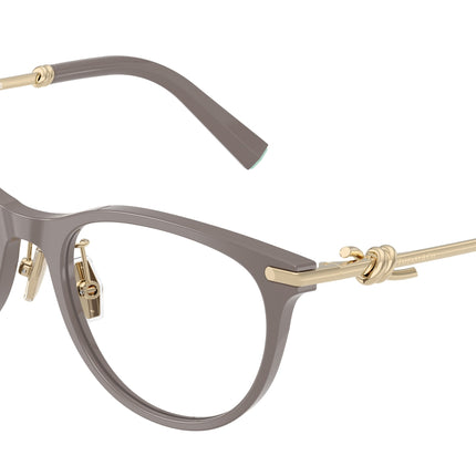 Tiffany TF2279D Round Eyeglasses  8401-Chocolate Truffle 52-145-18 - Color Map Brown