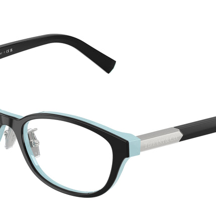 Tiffany TF2280D Pillow Eyeglasses  8055-Black On Tiffany Blue 51-140-17 - Color Map Black