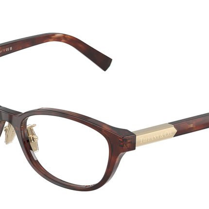 Tiffany TF2280D Pillow Eyeglasses  8421-Spotted Brown Havana 51-140-17 - Color Map Brown