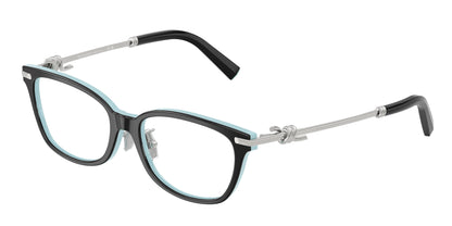 Tiffany TF2281F Pillow Eyeglasses  8055-Black On Tiffany Blue 51-140-16 - Color Map Black
