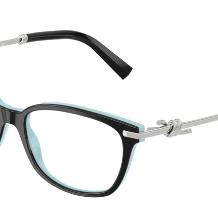 Tiffany TF2281 Pillow Eyeglasses  8055-Black On Tiffany Blue 51-140-16 - Color Map Black