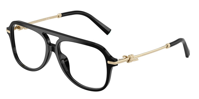 Tiffany TF2283 Pilot Eyeglasses  8001-Black 56-145-15 - Color Map Black
