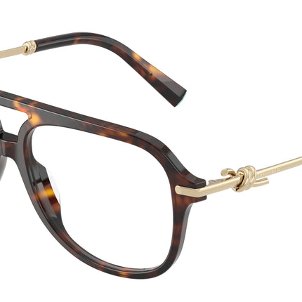 Tiffany TF2283 Pilot Eyeglasses  8015-Havana 56-145-15 - Color Map Tortoise