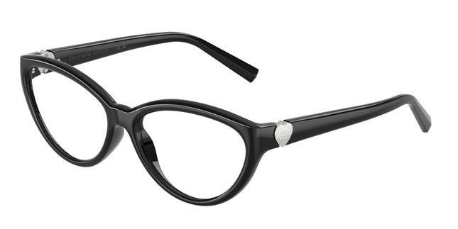 Tiffany TF2287U Cat Eye Eyeglasses  8001-Black 55-140-16 - Color Map Black