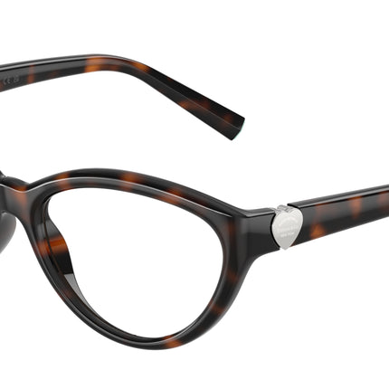Tiffany TF2287U Cat Eye Eyeglasses  8015-Havana 55-140-16 - Color Map Tortoise