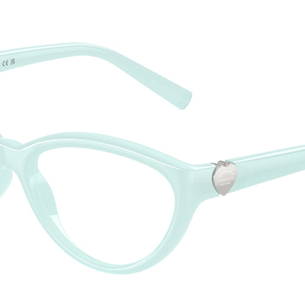 Tiffany TF2287U Cat Eye Eyeglasses  8450-Tiffany Blue 55-140-16 - Color Map Blue