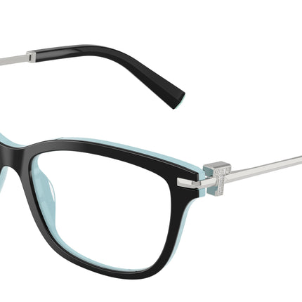 Tiffany TF2288B Pillow Eyeglasses  8055-Black On Tiffany Blue 55-140-16 - Color Map Black