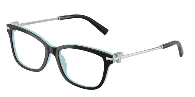 Tiffany TF2288B Pillow Eyeglasses  8055-Black On Tiffany Blue 55-140-16 - Color Map Black