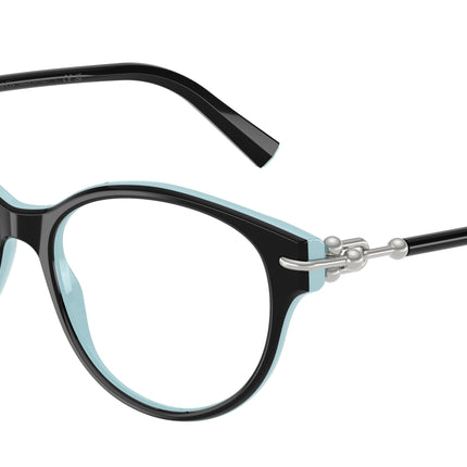 Tiffany TF2289 Cat Eye Eyeglasses  8055-Black On Tiffany Blue 55-140-16 - Color Map Black