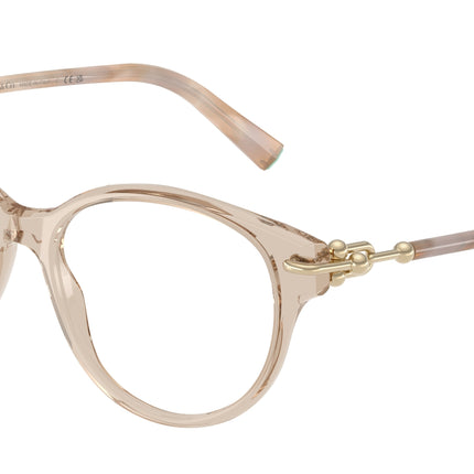 Tiffany TF2289 Cat Eye Eyeglasses  8445-Crystal Beige 55-140-16 - Color Map Brown
