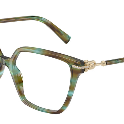Tiffany TF2290BU Square Eyeglasses  8124-Ocean Turquoise 55-140-15 - Color Map Blue