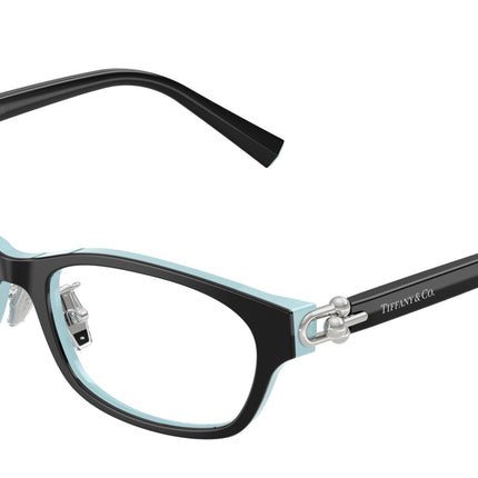 Tiffany TF2291D Pillow Eyeglasses  8055-Black On Tiffany Blue 53-140-17 - Color Map Black