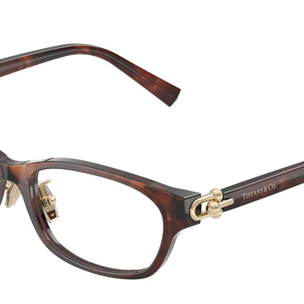 Tiffany TF2291D Pillow Eyeglasses  8421-Spotted Brown Havana 53-140-17 - Color Map Brown